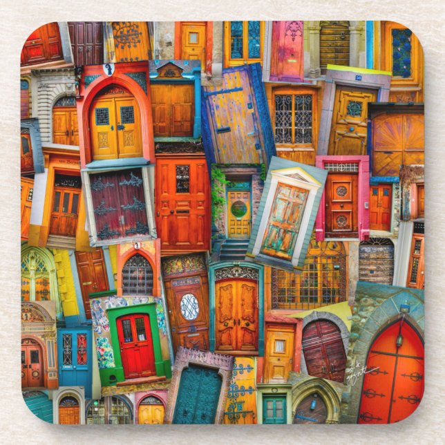 Vintage Türverkleidung Einzigartig Getränkeuntersetzer (Vorderseite)