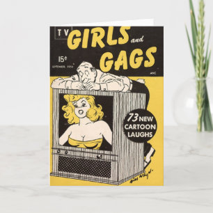 Vintage "TV-Girls and Gags"-Note-Karte Dankeskarte