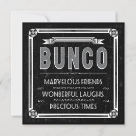 Vintage Typografie Bunco Invite Einladung