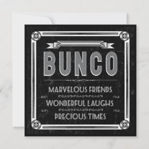 Vintage Typografie Bunco Invite Einladung