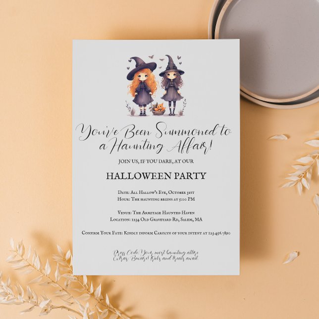 Vintage Typografie Halloween-Party Einladung (Von Creator hochgeladen)