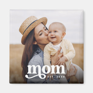 Vintage Typografie-Mama im Retro-Stil etabliert Magnet