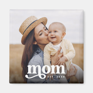 Vintage Typografie-Mama im Retro-Stil etabliert Magnet