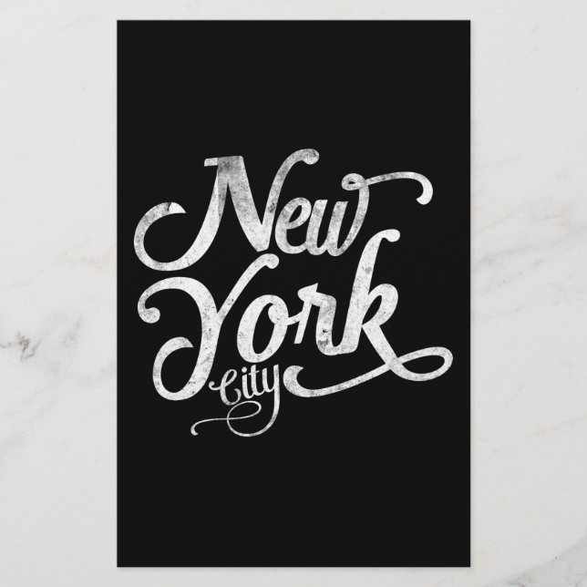 Vintage Typografie New York City (Vorderseite)