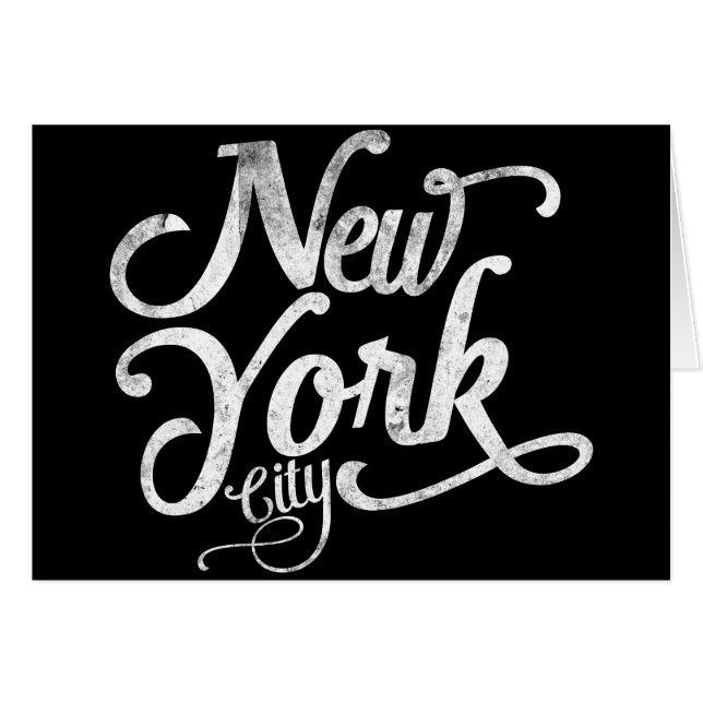 Vintage Typografie New York City (Vorderseite (Horizontal))