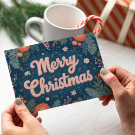 Vintage Typografie Non-Foto Frohe Weihnachtskarte Feiertagskarte