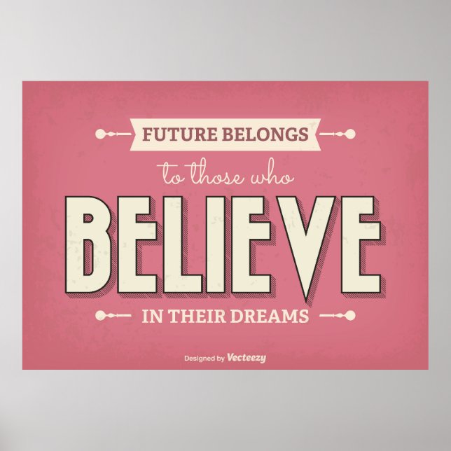 Vintage Typografie Poster (Vorne)