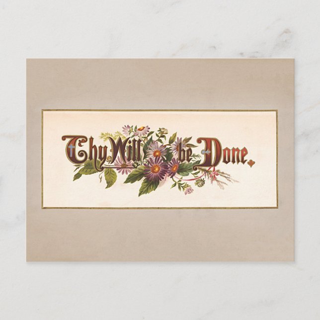 Vintage Typografie Postkarte (Vorderseite)