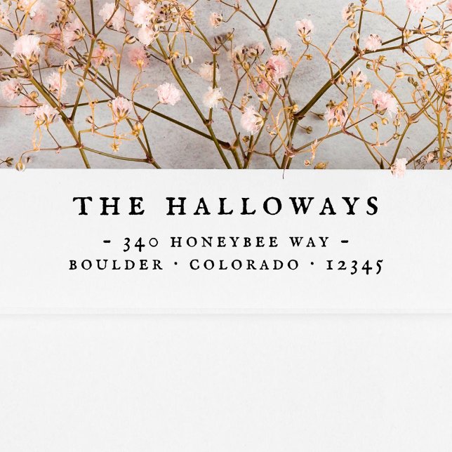 Vintage Typografie-Rücksendeadresse Permastempel (Rubber Stamp Mock-up)