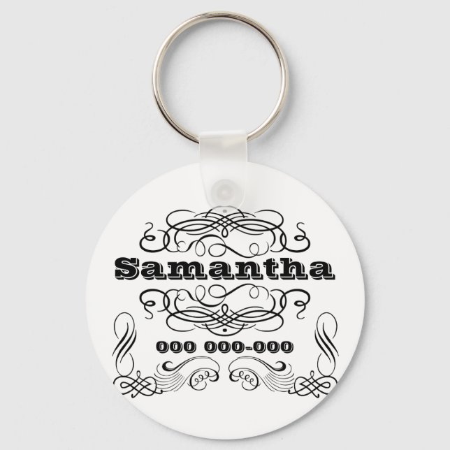 Vintage Typografie Schlüsselanhänger (Vorderseite)