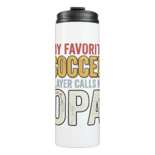Vintage-Typografie-Shirt-Design für Fußball-Opa_1 Thermosbecher