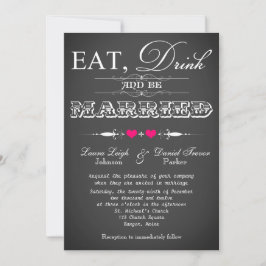 Vintage Typografie-Tafel-Hochzeit laden 2 ein Einladung