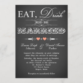 Vintage Typografie-Tafel-Hochzeit laden 6 ein Einladung