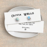 Vintage Typograpy Stud Earring Display Card<br><div class="desc">Stilvolle Ohrring-Display-Halter mit zwei bedruckten Loch-Markern.</div>