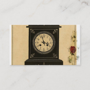 Vintage Uhr-Anzeige Visitenkarte