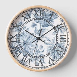 Vintage Uhr der blauen Wand