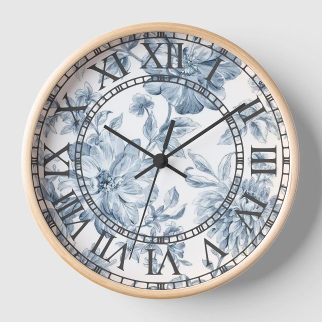 Vintage Uhr der blauen Wand (Vorderseite)
