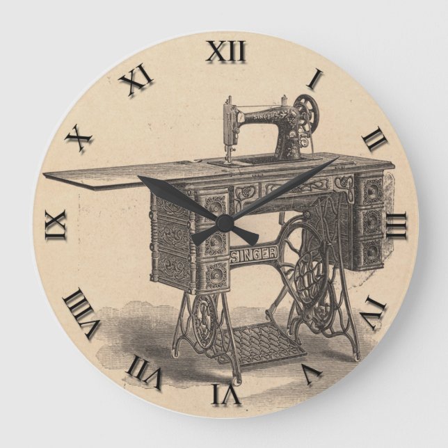 Vintage Uhr der Nähmaschine (Vorderseite)