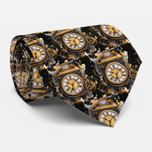 Vintage-Uhr-Gesicht-Steampunk-Halstuch Krawatte