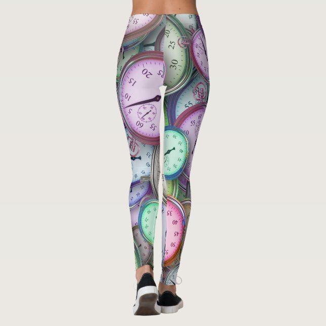 Vintage Uhr Leggings (Rückseite)