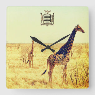 Vintage Uhr Mauer am Sambia-Platz