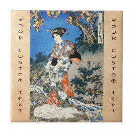 Vintage Ukiyo-e-geisha Dame Utagawa Fliese