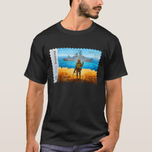 Vintage Ukraine - Briefmarke-Flaggenmarke der Mutt T-Shirt