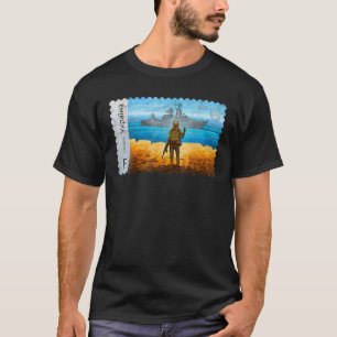 Vintage Ukraine - Briefmarke-Flaggenmarke der Mutt T-Shirt