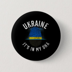 Vintage Ukraine-Flagge - Es Ist In Meiner Dna - Uk Button