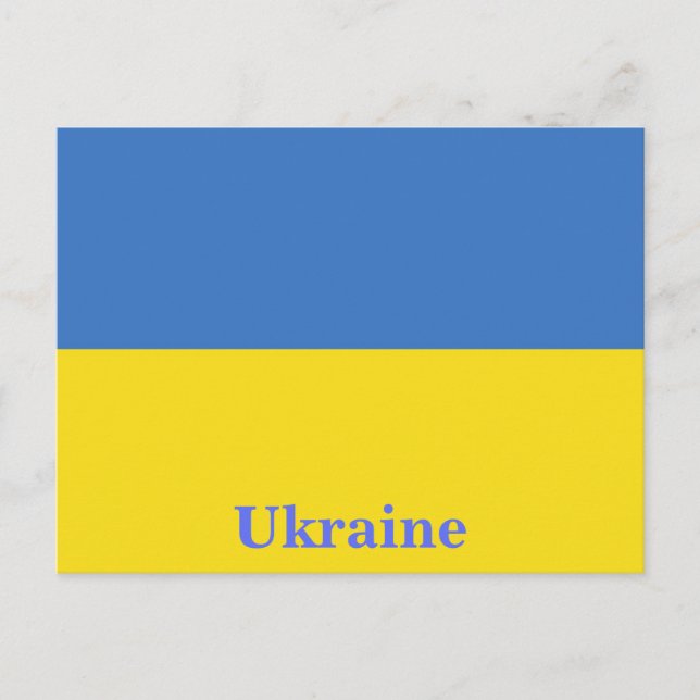 Vintage Ukraine Flaggenreise Tourismus Postkarte (Vorderseite)