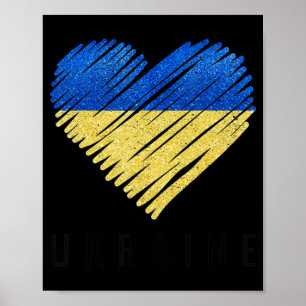 Vintage Ukraine Ukrainian Flag Pride Poster