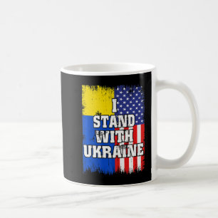 Vintage-Ukrainisch-Amerikanische Flagge Ukraine Pa Kaffeetasse