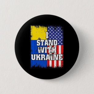 Vintage ukrainische Flagge Ukraine Patriotisch Button