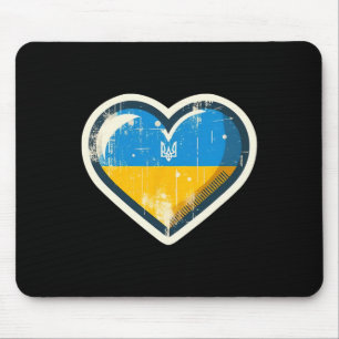 Vintage ukrainischer Bynner-Fan Ukraine-Flagge Ret Mousepad