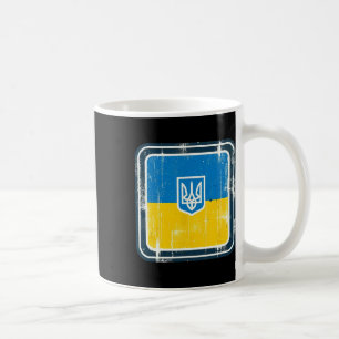 Vintage ukrainischer Nner Fan Ukraine-Flagge Retro Kaffeetasse