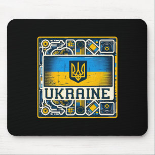 Vintage ukrainischer Nner Fan Ukraine-Flagge Retro Mousepad