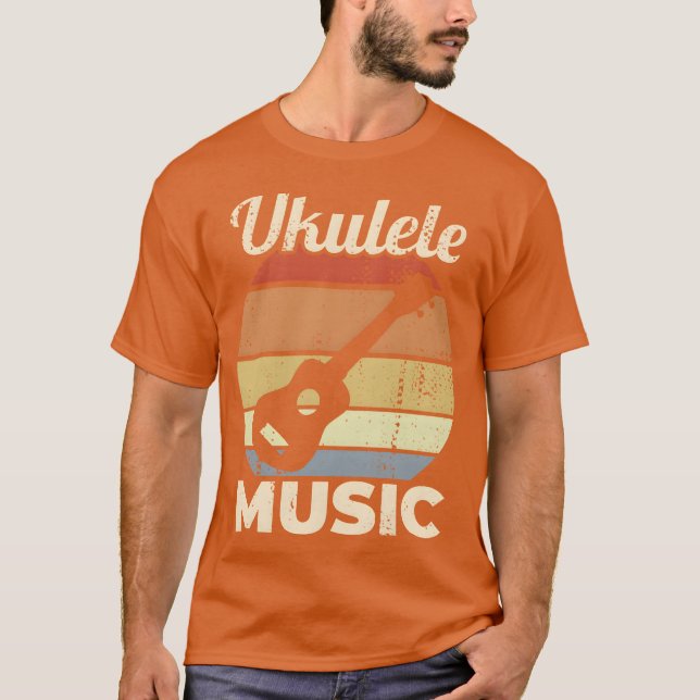 Vintage Ukulele-Musik Vintag T-Shirt (Vorderseite)