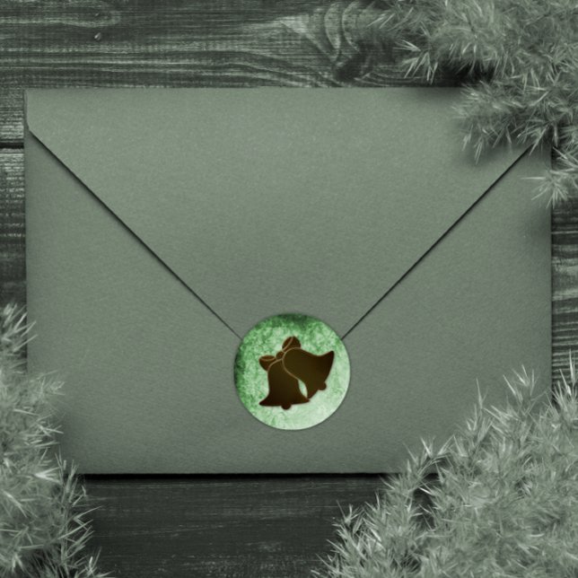 Vintage Umschlag Aufkleber von Grün und Braun (Von Creator hochgeladen)