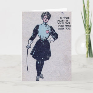Vintage Umzäunung/Valentinstag-Karte Feiertagskarte