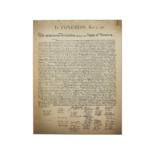 Vintage Unabhängigkeitserklärung Notizblock