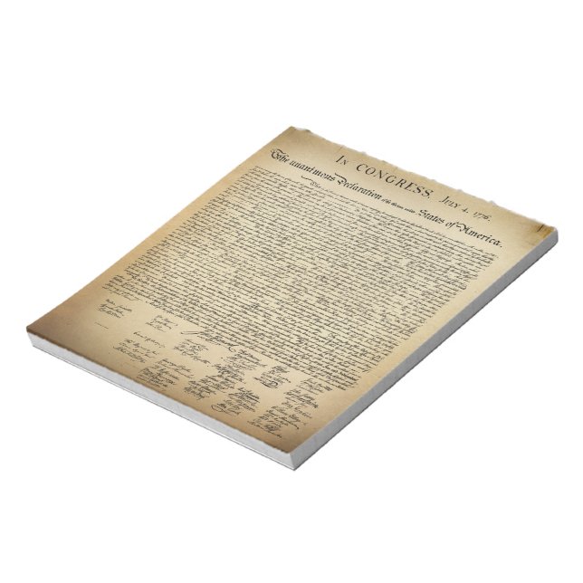 Vintage Unabhängigkeitserklärung Notizblock (Rotiert)