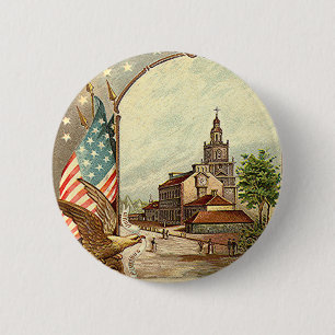 Vintage Unabhängigkeitskammer Button
