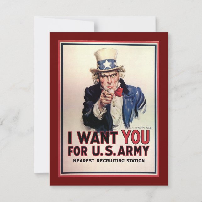 Vintage Uncle Sam Einladungen (Vorderseite)