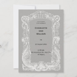 Vintage und elegante Einladung zur Hochzeit