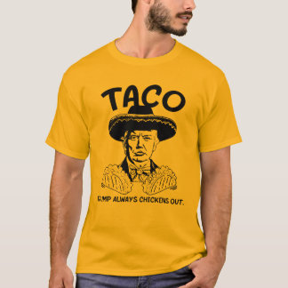 Vintage und lustiger Taco Trump kneift immer aus T-Shirt