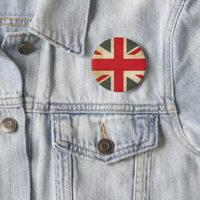 Vintage Union Jack British Flag Button (Beispiel)