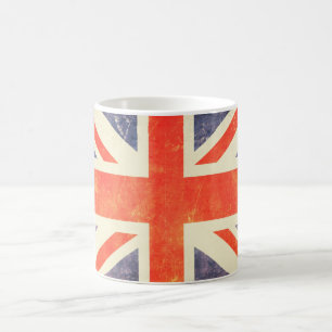 Vintage-Union-Jack-Flagge Kaffeetasse