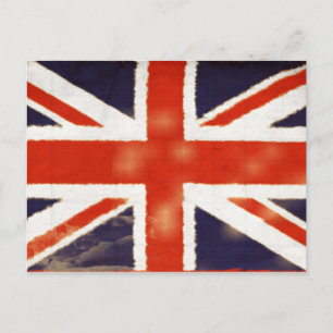 Vintage-Union-Jack-Postkarte Postkarte
