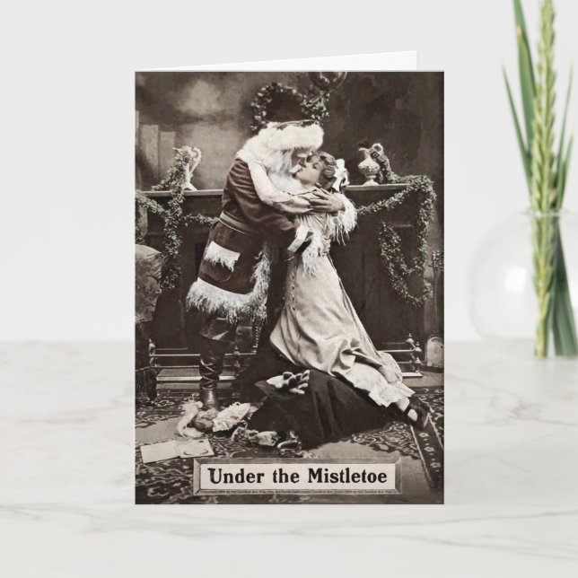 Vintage unpassende Weihnachtskarte Feiertagskarte (Vorderseite)