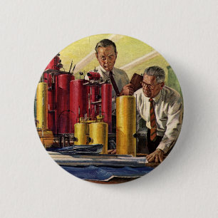 Vintage-Unternehmen, Architekten bei der Arbeit im Button
